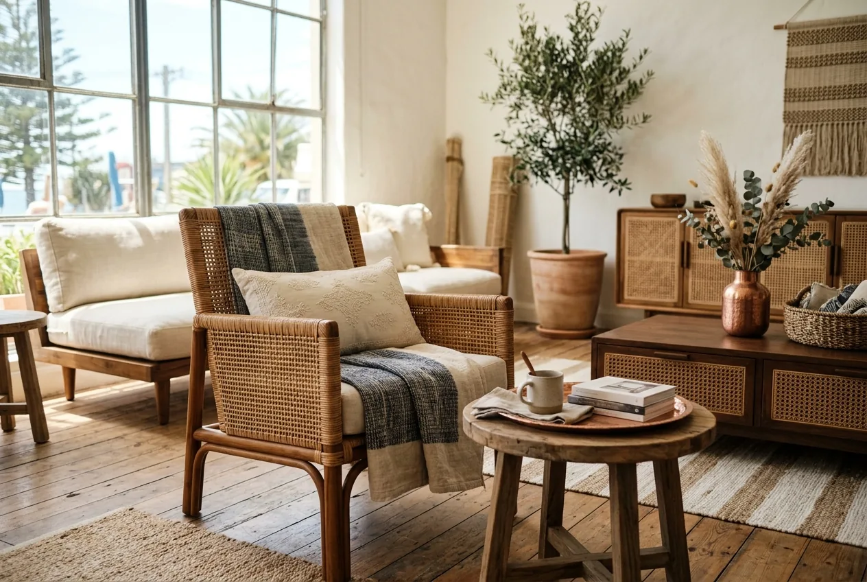 India sourcing for Australian buyers — rattan and wood furniture with textiles for export