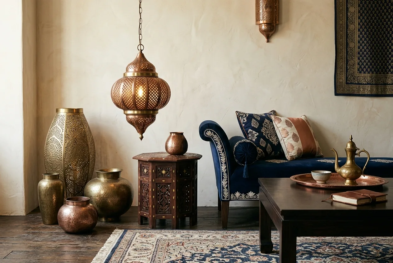 India sourcing for Middle East buyers — handcrafted lighting and metalware for hospitality
